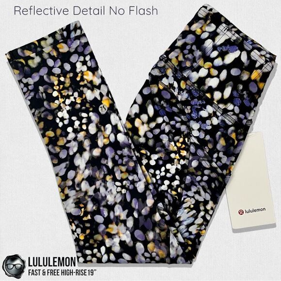 LULULEMON FAST & FREE HIGH-RISE 19” IN METROPOLIS GLOW WOMEN’S SIZE 2 LEGGINGS - Picture 11 of 16